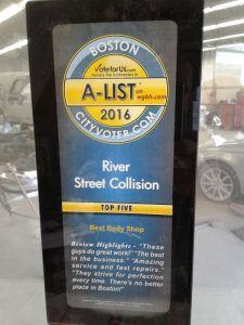 River Street Collision - Best body shop Boston A-List Awards. Best body shop.
